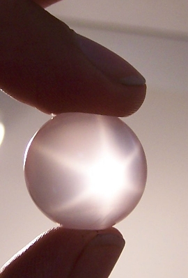 Star rose quartz sphere from the Hogg Mine