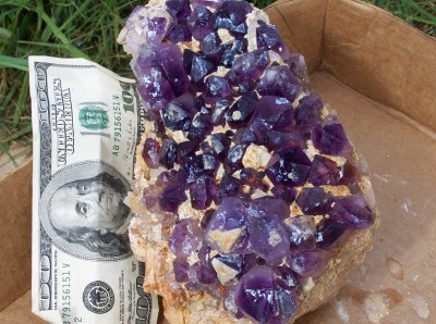 amethyst crystal dug by rodney moore and sold to Bill Mitcham