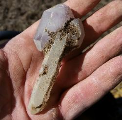 This amethyst scepter was found in Warrenton, Georgia by Nathan Robey