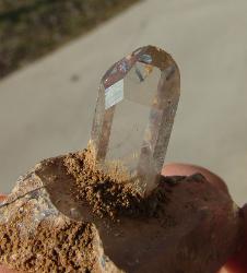 unusual crystal found at Jacksons Crossroads site 4