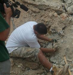 Rodney Moore Digging for amethyst in Georgia