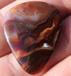 fire agate stone guitar pick