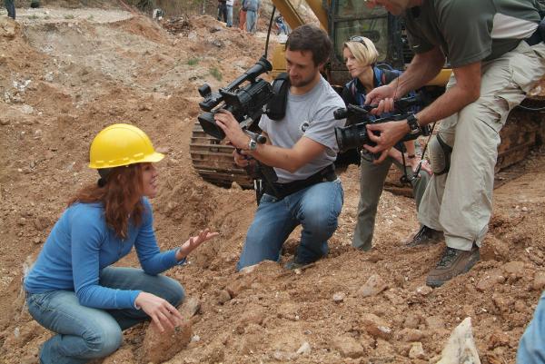 Kirsten Gumm at the Hogg Mine during the shoot.